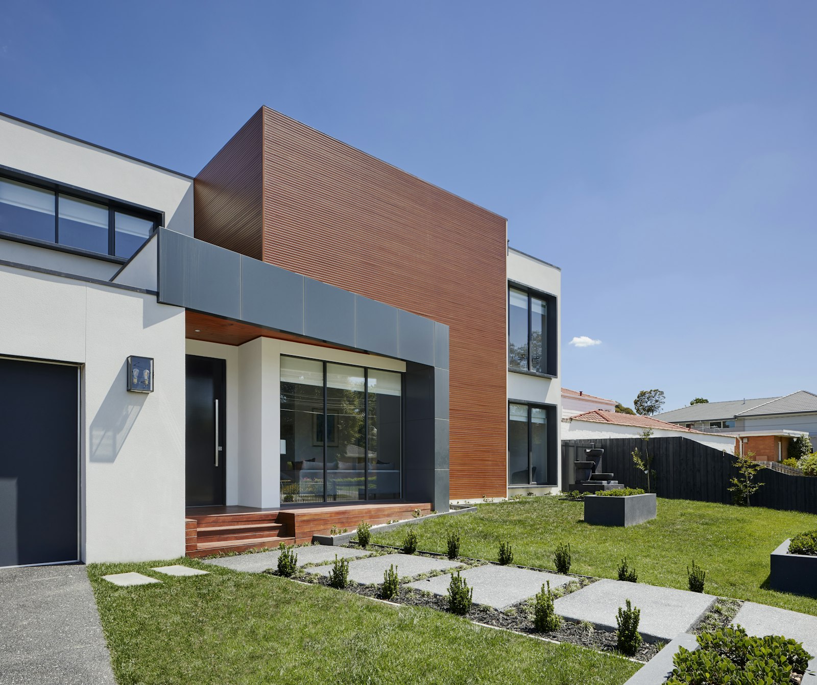 Residential architecture project with pool